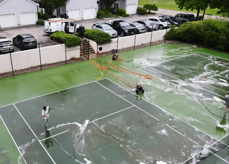 Brecksville Power Washing professional cleaning outdoor surfaces at Brecksville property